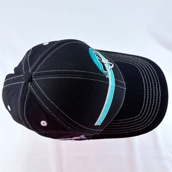 Cowgirl Hardware Black Embroidered Snapback Womens Baseball Cap Hat - Picture 4 of 8